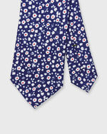 Load image into Gallery viewer, Silk Print Tie in Navy/Chalk/Red Floral
