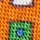 Silk Print Tie in Orange/Green Rosette Tile