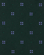 Load image into Gallery viewer, Silk Jacquard Tie in Green/French Blue Mini Medallion
