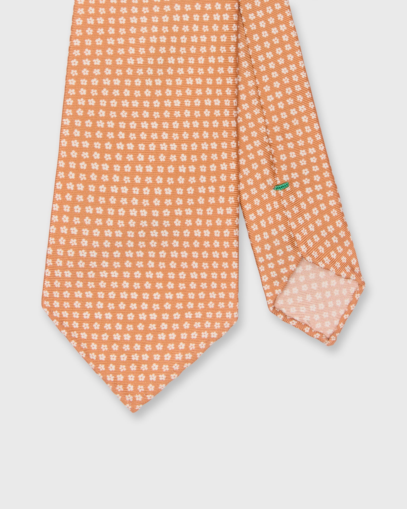 イマン　サボン Silk Print Tie in Persimmon/Chalk Mini Floral | Shop Sid Mashburn