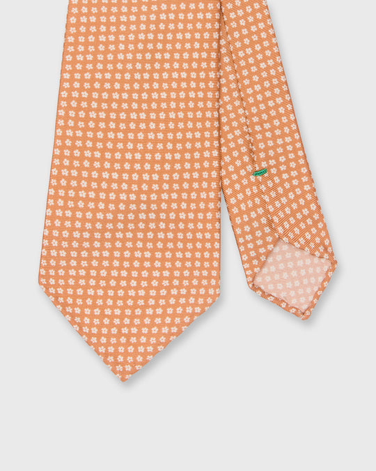 Silk Print Tie in Persimmon/Chalk Mini Floral