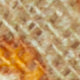 Linen Print Tie in Khaki/Orange Circle