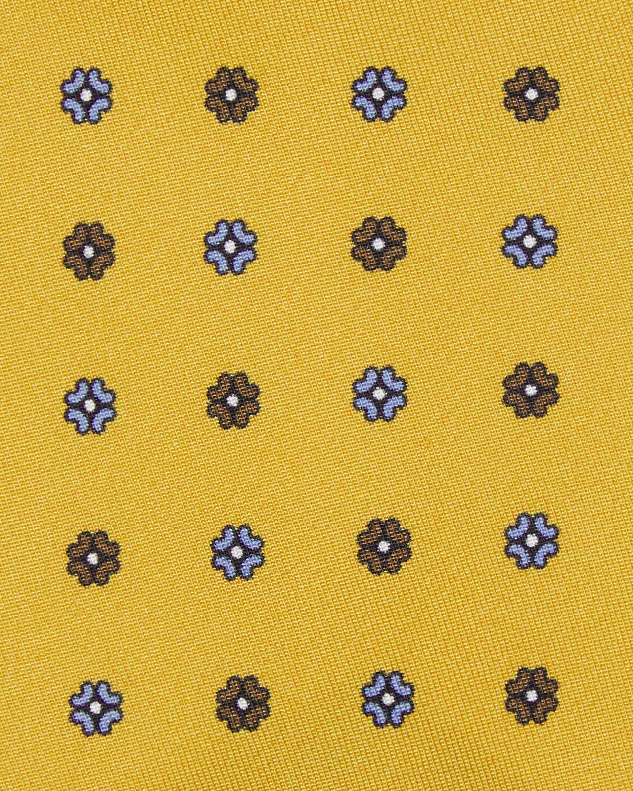クリスチャンダダ KARAKUSA loop tie Silk Print Tie in Maize/Sky/Brown Foulard | Sid Mashburn | Shop