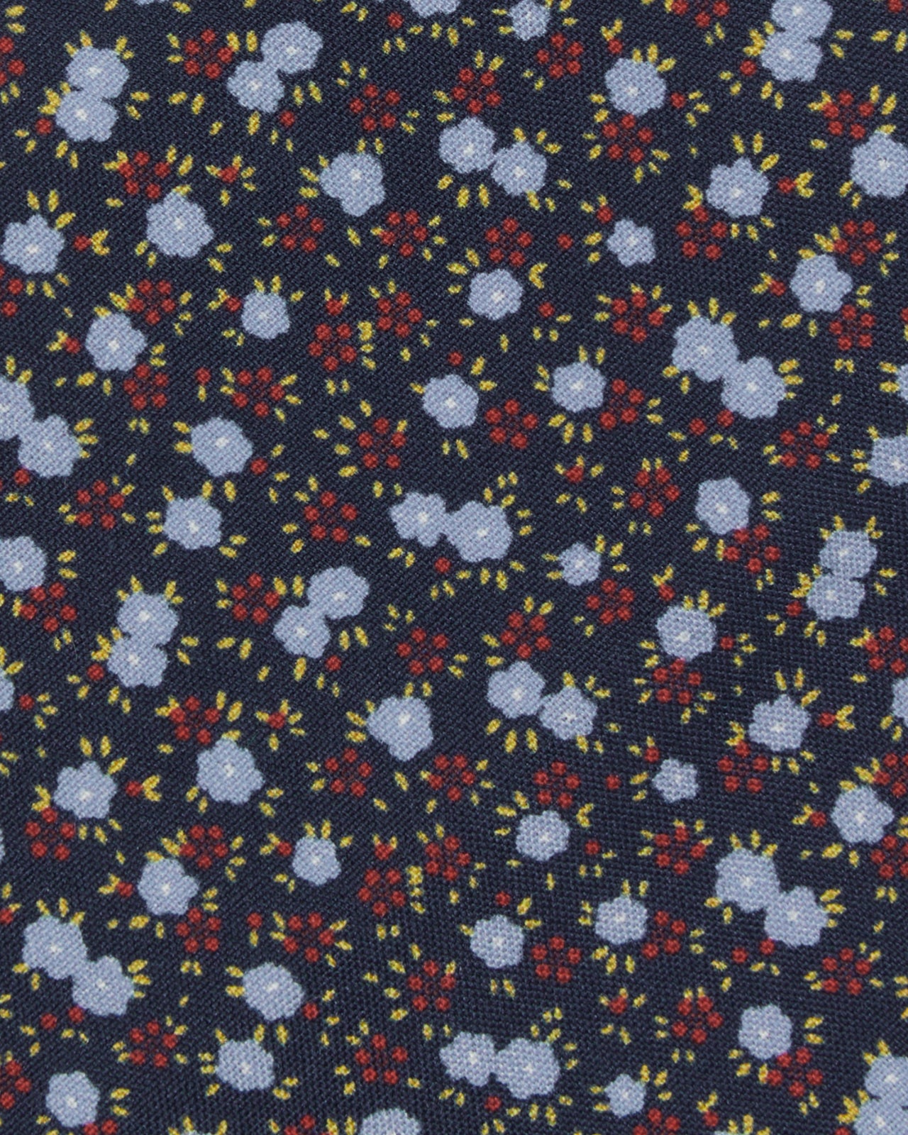 Silk Print Tie in Navy/Beet/Sky Floral