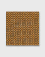 Load image into Gallery viewer, Linen Print Pocket Square in Brown/Orange Medallion
