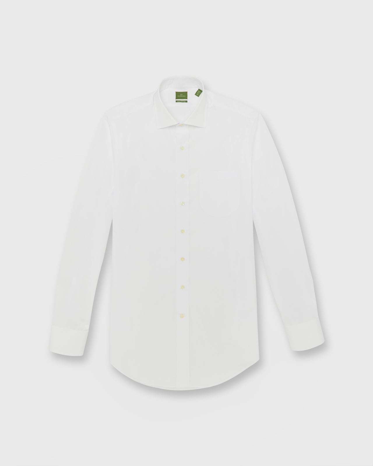 Otto Handmade Dress Shirt in White Suvin Poplin