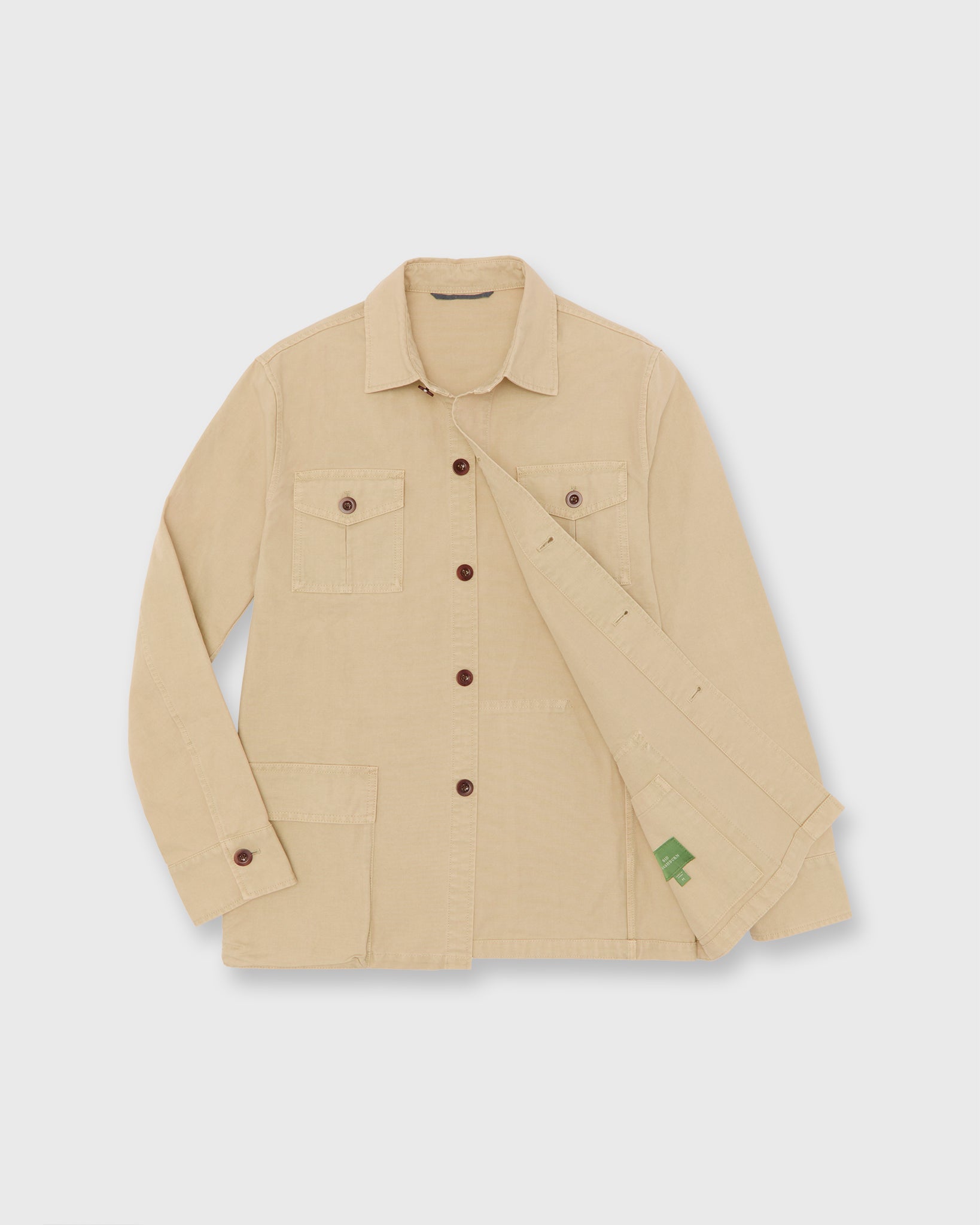 ジャケット・アウター coyseio WASHED MILITARY JACKET / KHAKI Military Jacket in Khaki Lightweight Canvas | Shop Sid Mashburn
