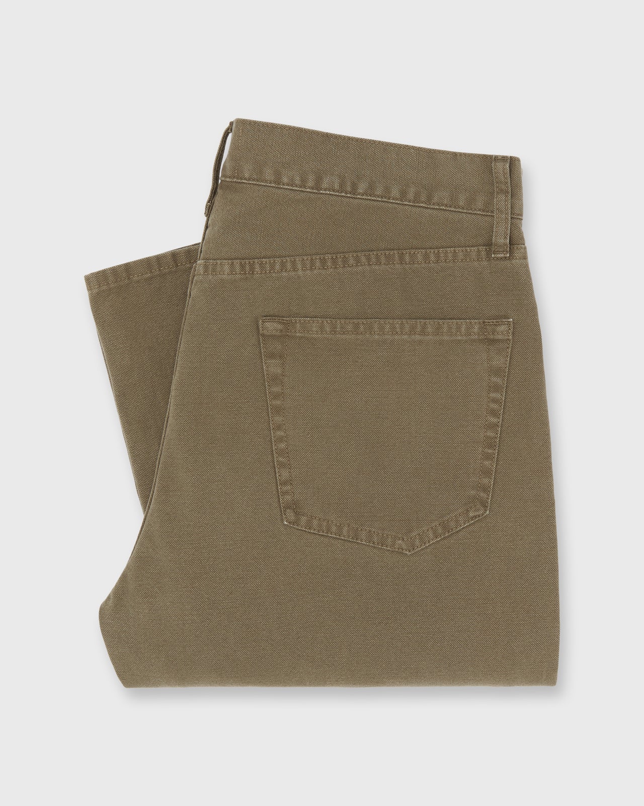 Slim Straight 5-Pocket Pant in Chocolate Garment-Dyed Canvas