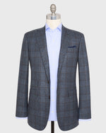 Load image into Gallery viewer, Virgil No. 4 Jacket in Blue/Navy/Brown Glen Plaid Brushed Sharkskin
