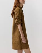 Load image into Gallery viewer, Mackey Dress in Khaki Goat Suede
