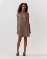 Load image into Gallery viewer, Sleeveless Ana Dress in Mink/Light Pink Double-Faced Melton
