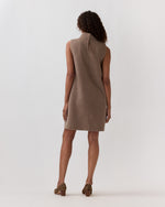 Load image into Gallery viewer, Sleeveless Ana Dress in Mink/Light Pink Double-Faced Melton
