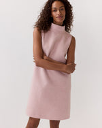Load image into Gallery viewer, Sleeveless Ana Dress in Mink/Light Pink Double-Faced Melton
