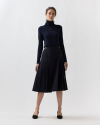 Kilt Skirt in Navy 3-Ply Plainweave