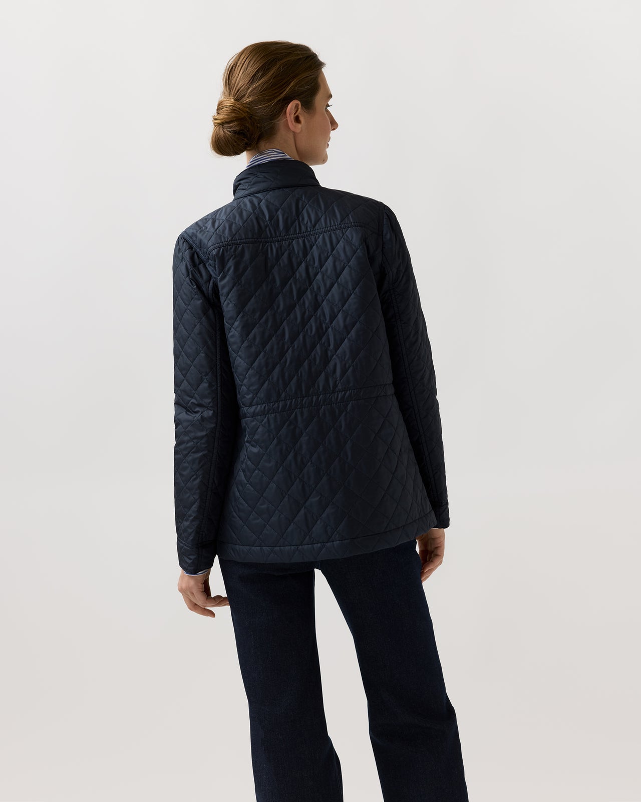 M65 Quilted Cashpad Jacket in Navy Nylon