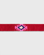 Load image into Gallery viewer, Hand-Loomed D-Ring Belt in Red Tribal
