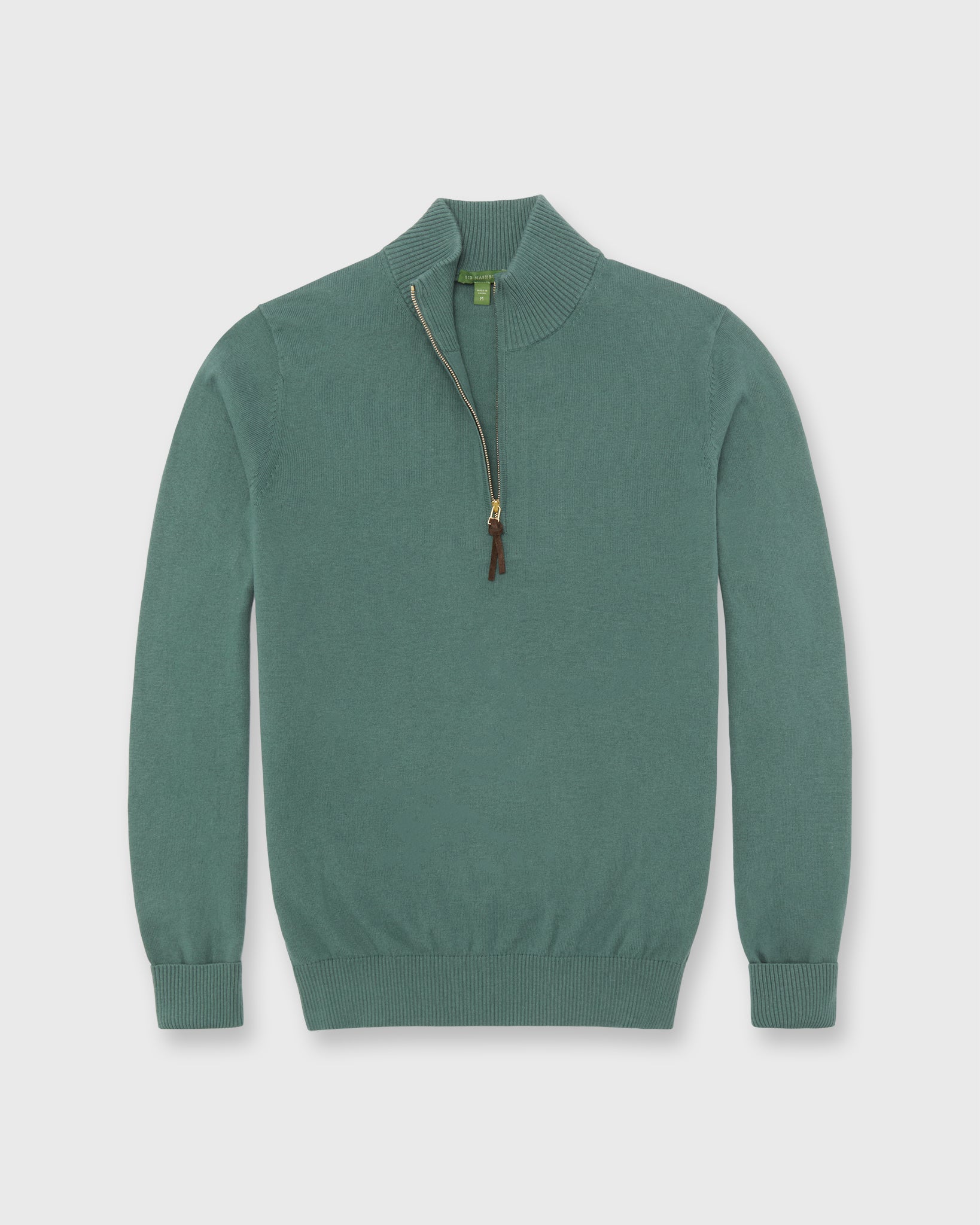 Half-Zip Sweater in Myrtle Cotton/Cashmere | Shop Sid Mashburn