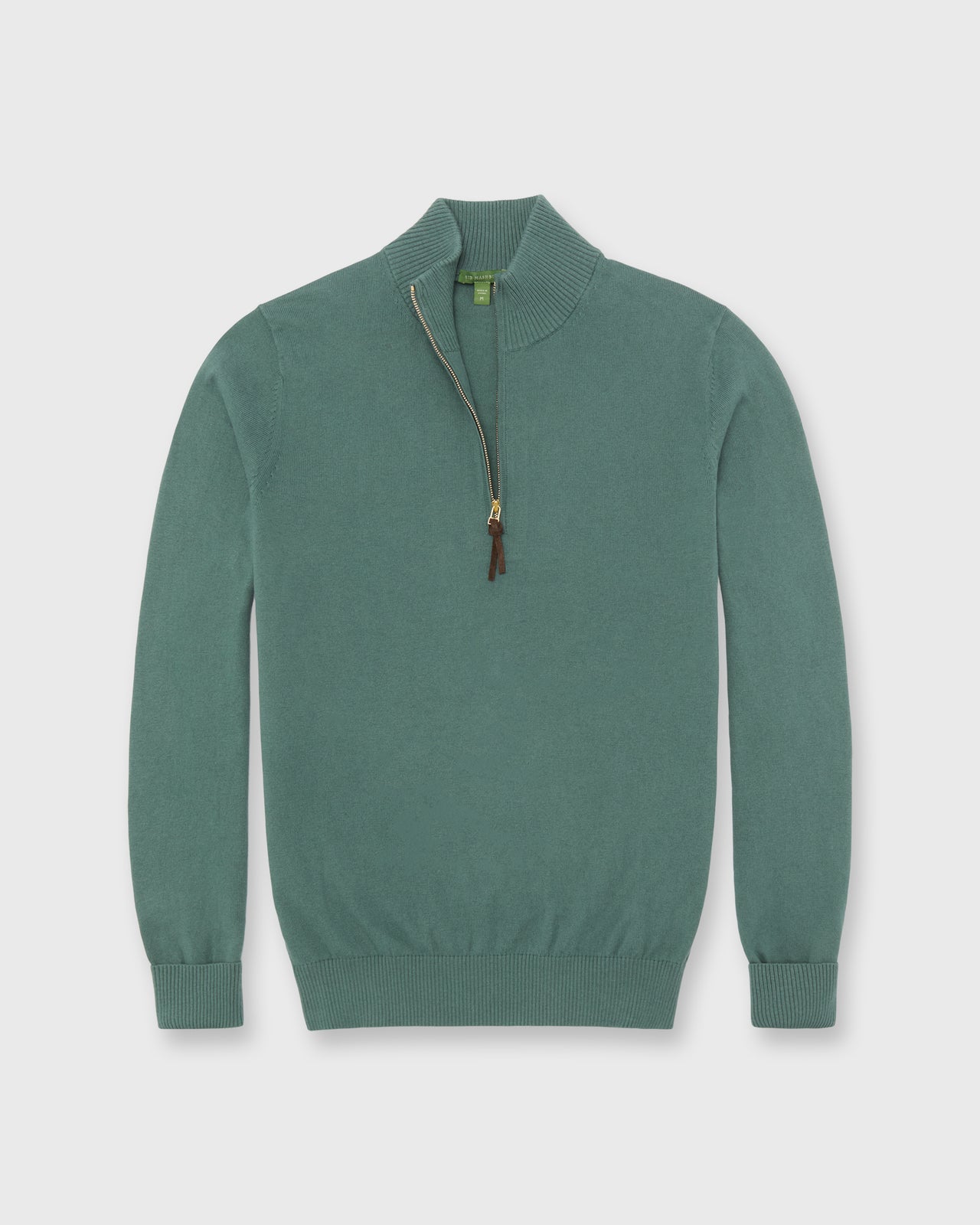 Half-Zip Sweater in Myrtle Cotton/Cashmere