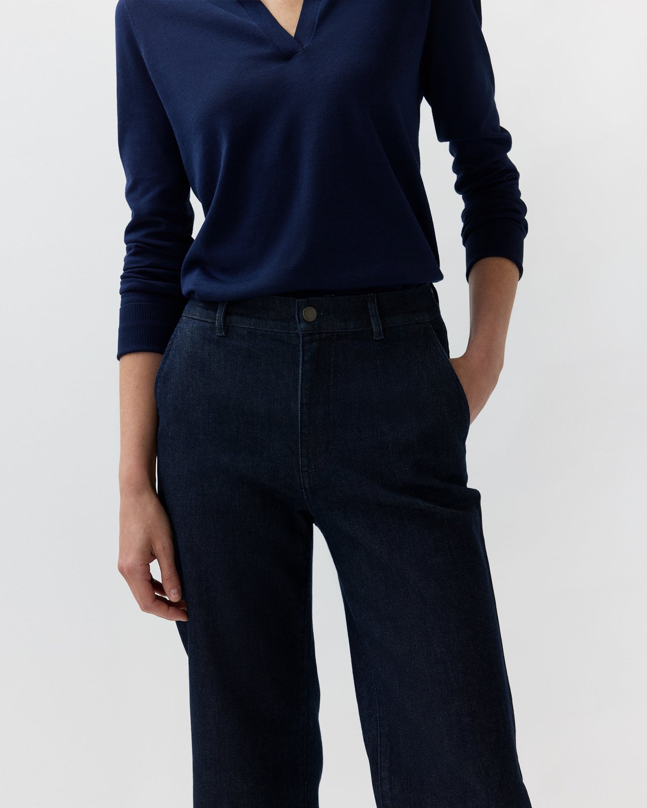 Lindy Trouser Jean in Indigo Stretch Denim