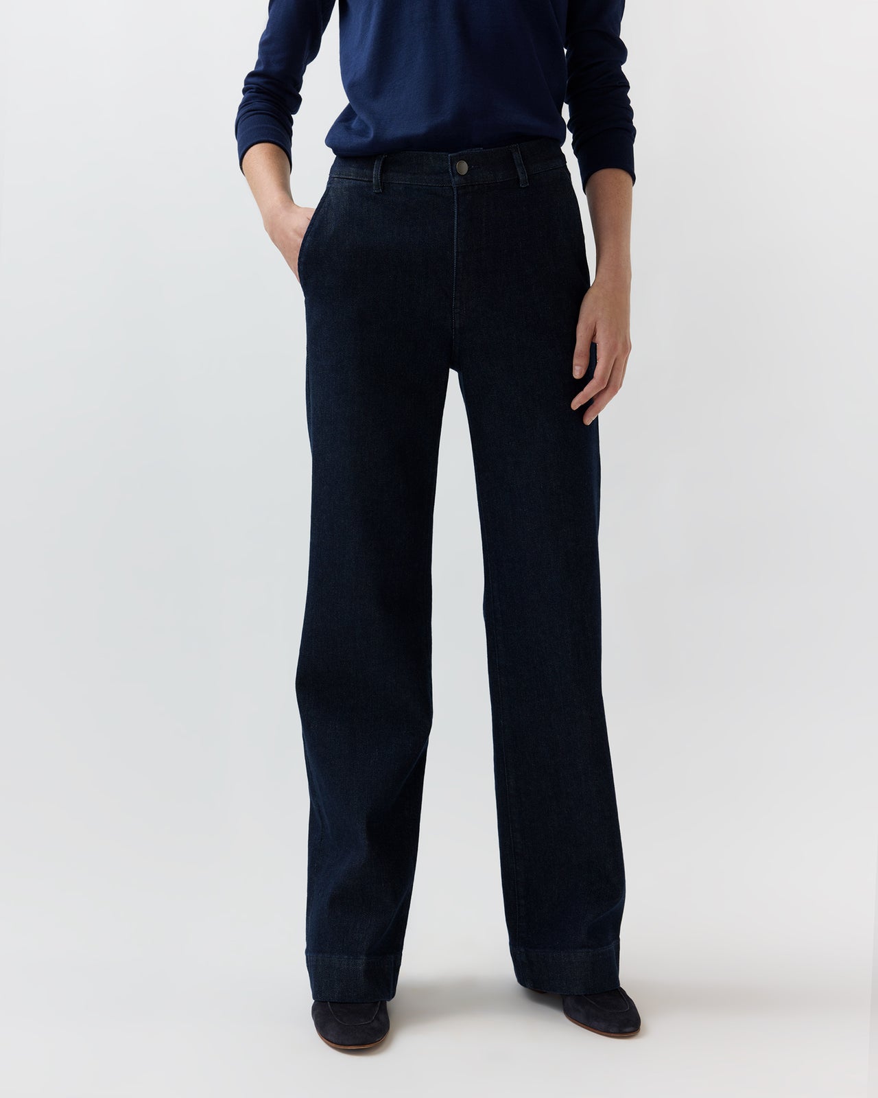 Lindy Trouser Jean in Indigo Stretch Denim