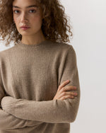 Load image into Gallery viewer, Anita Sweater in Heather Mink Cashmere

