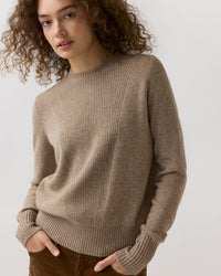 Anita Sweater in Heather Mink Cashmere