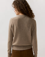 Load image into Gallery viewer, Anita Sweater in Heather Mink Cashmere
