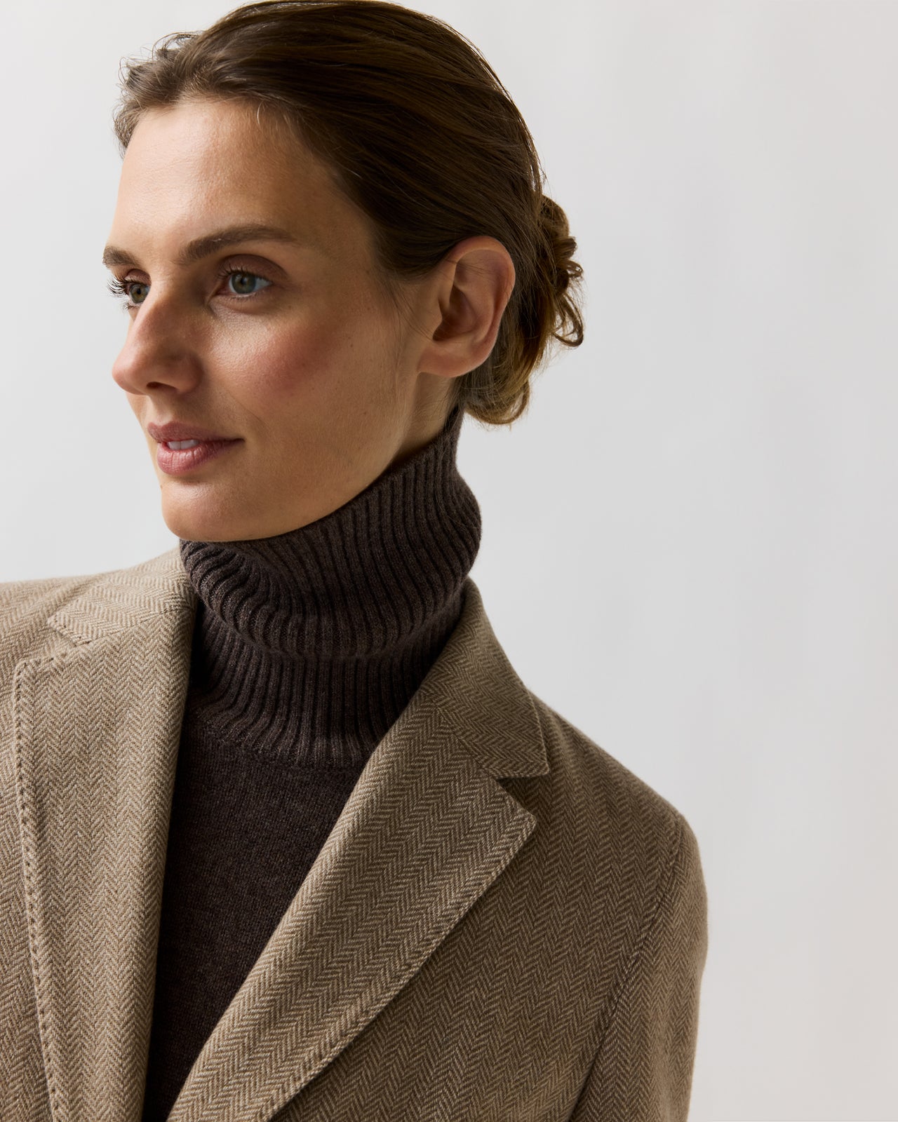 Palmer Jacket in Oat Cashmere Herringbone
