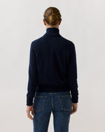 Load image into Gallery viewer, Kit Turtleneck Sweater in Navy Cashmere
