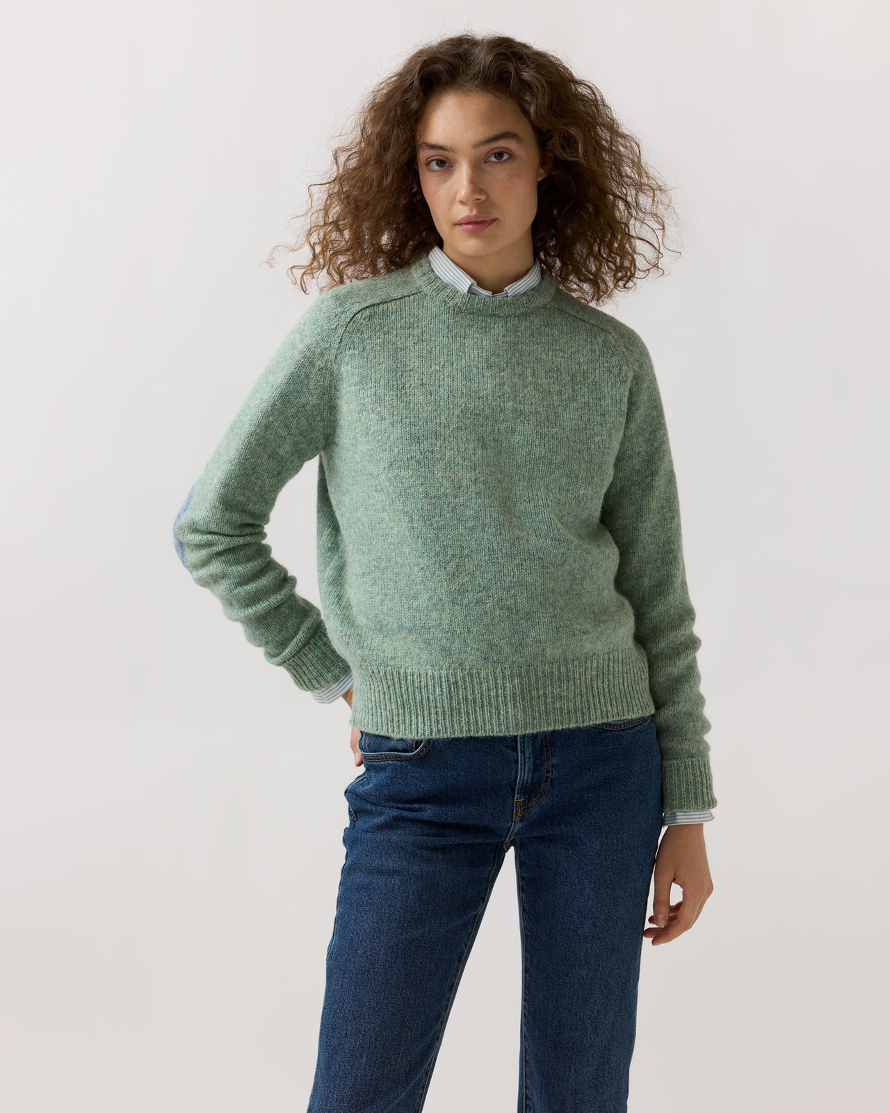 Robbie Sweater in Heather Meadow Rustic Wool