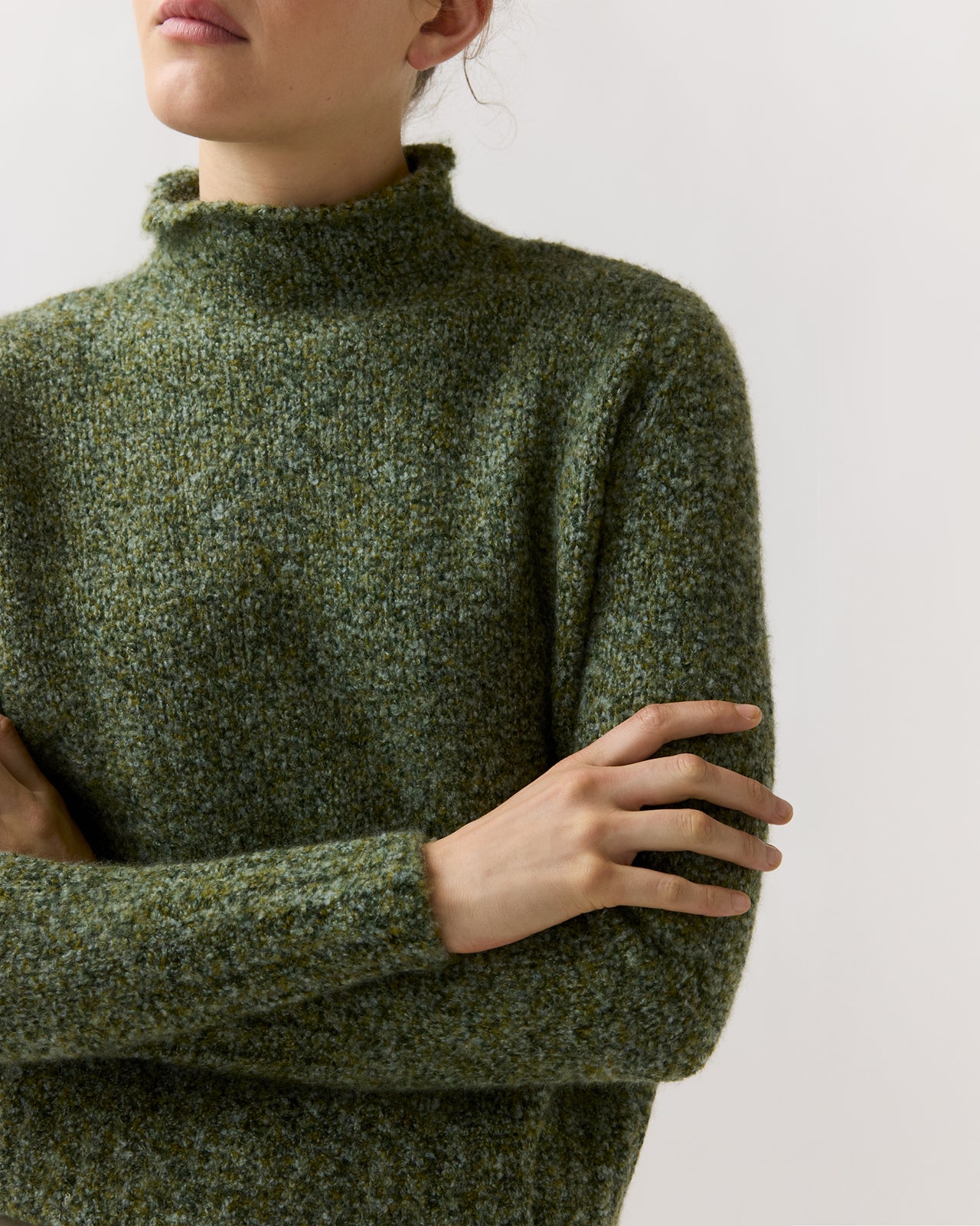 Stevie Teddy Sweater in Lovat Multi Cashmere/Silk