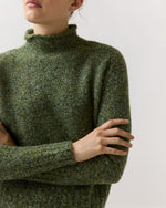 Load image into Gallery viewer, Stevie Teddy Sweater in Lovat Multi Cashmere/Silk
