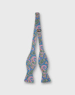 Load image into Gallery viewer, Silk Bow Tie in Blue Italian Paisley
