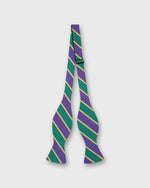 Load image into Gallery viewer, Silk/Cotton Bow Tie in Violet Hubbard Stripe

