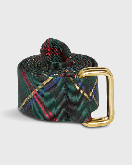 D-Ring Belt in Malcom Woven Tartan