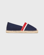 Load image into Gallery viewer, Classic Espadrille in Navy/Red/White Stripe Canvas
