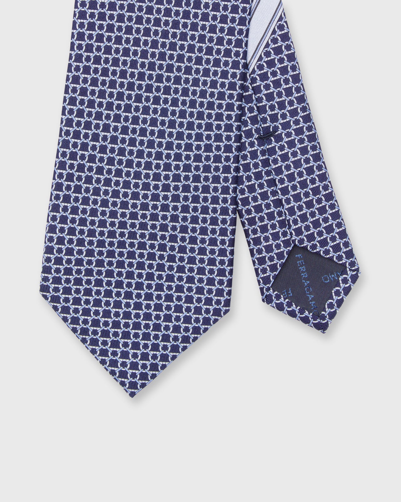Silk Print Tie in Dark Blue Link