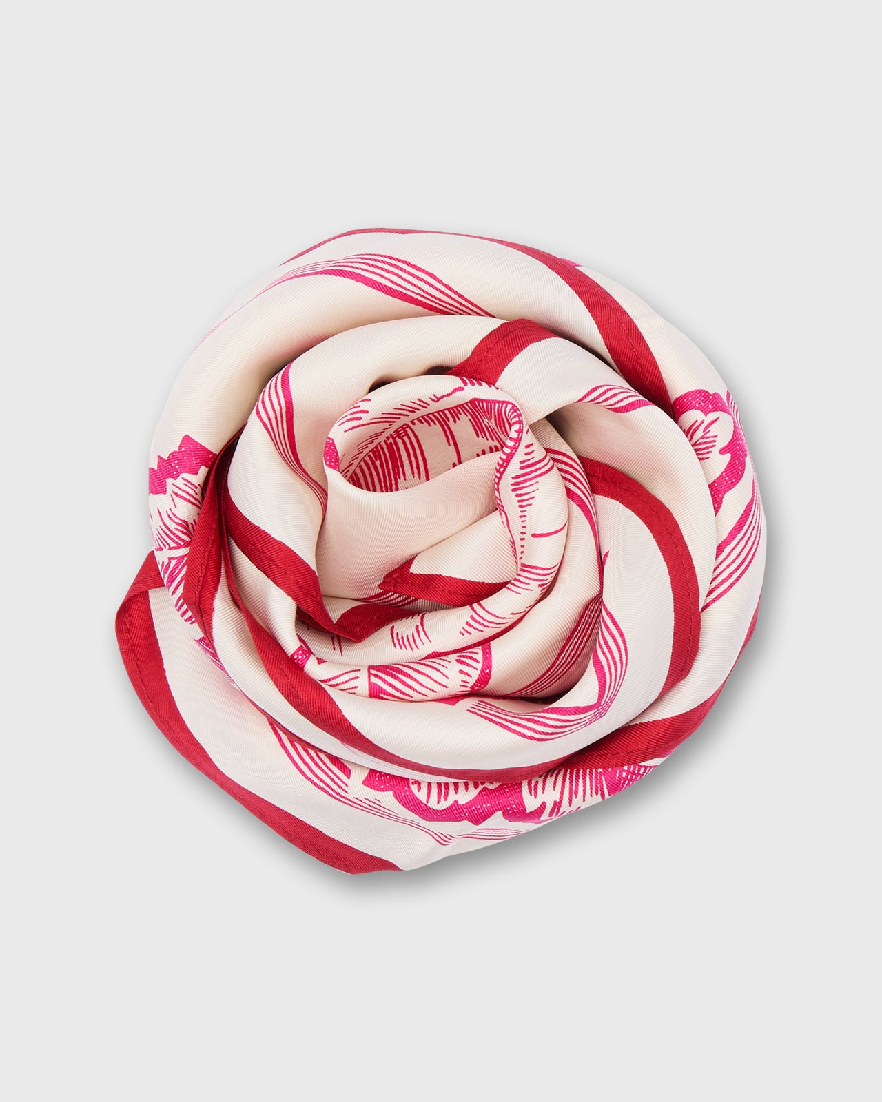 Bangalor Square Scarf in Pink Silk