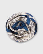 Load image into Gallery viewer, Eclipse Square Scarf in Blue Silk
