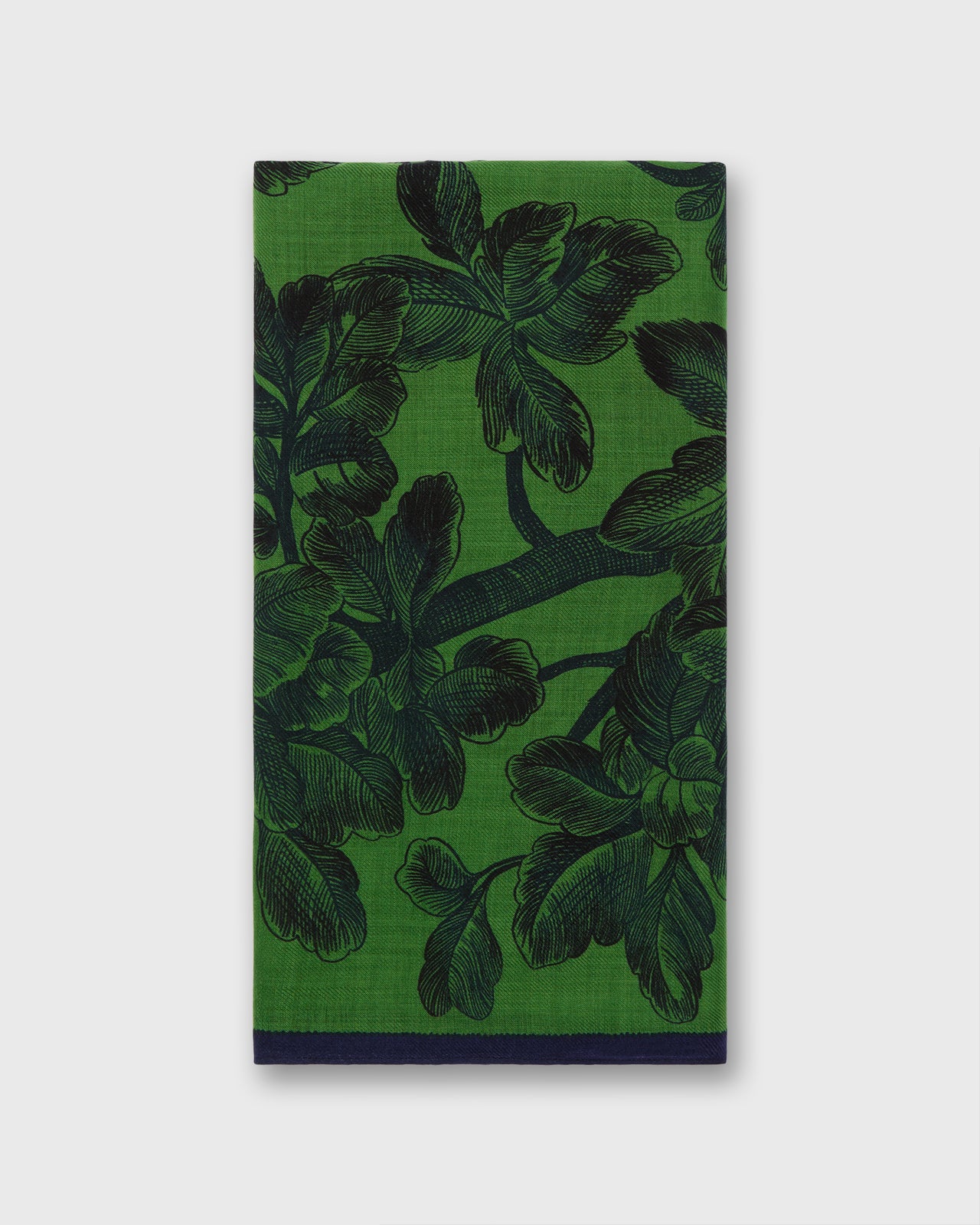 Arboris Square Scarf in Green Wool
