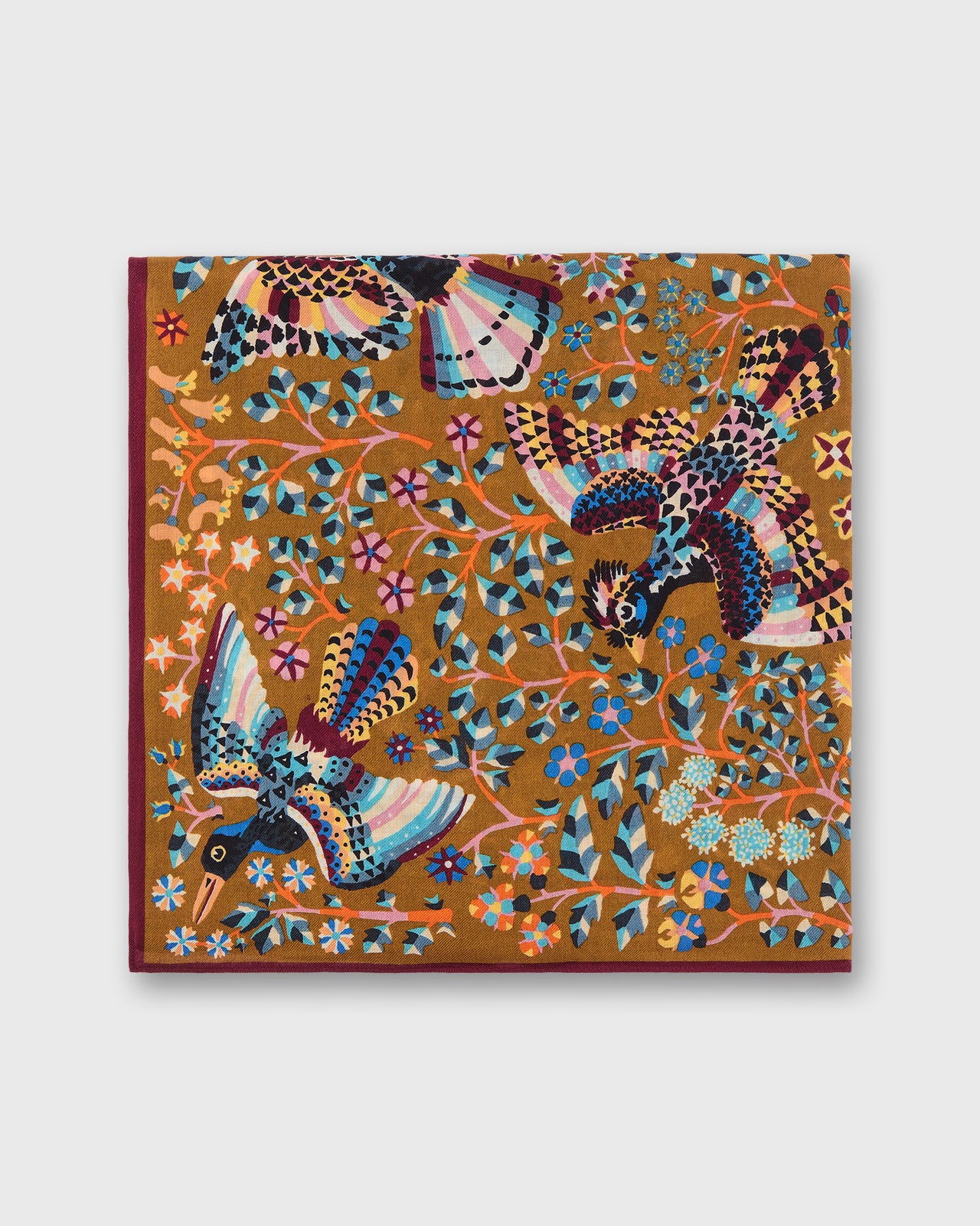 Rene Perrot Scarf in Brown Wool
