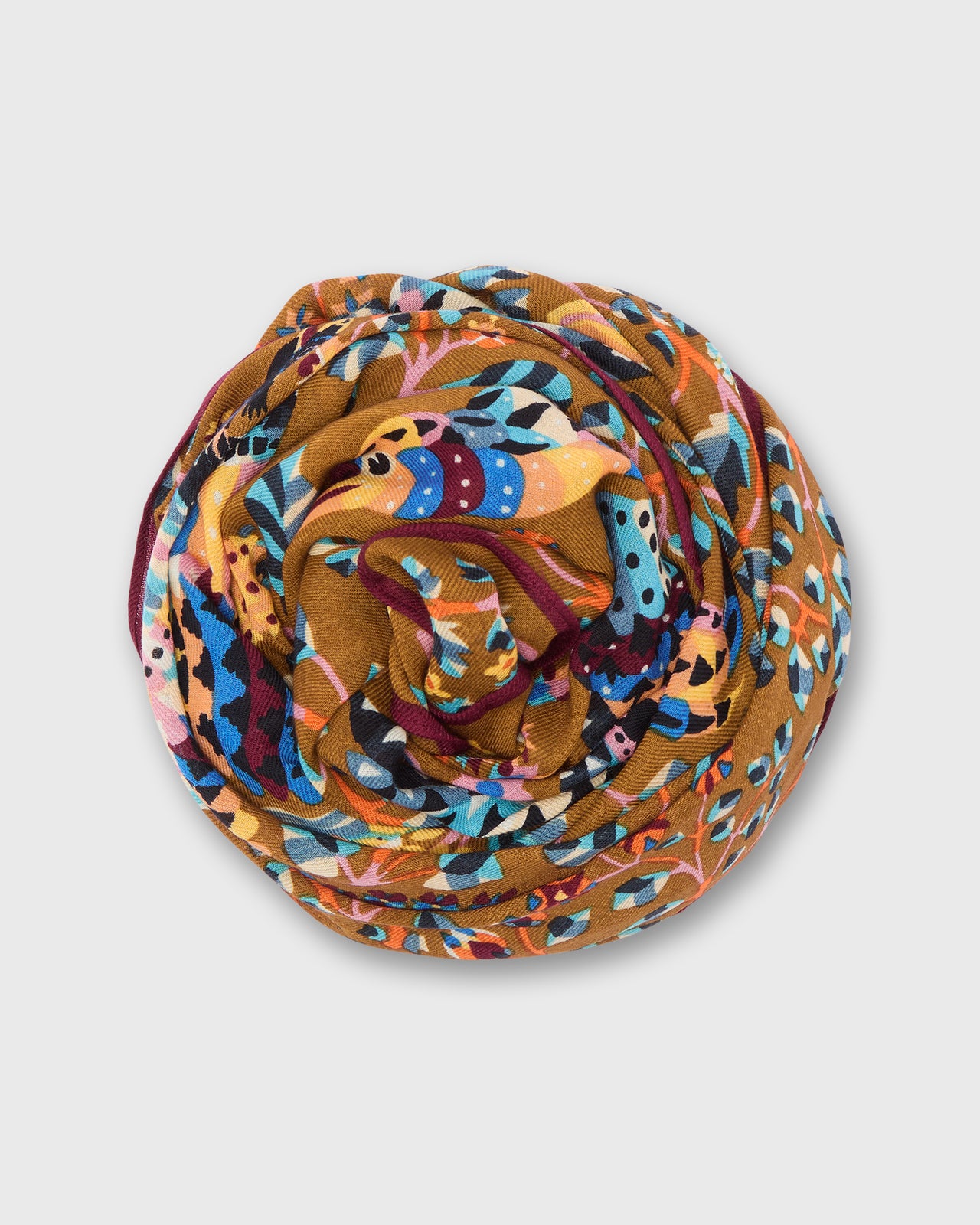 Rene Perrot Scarf in Brown Wool