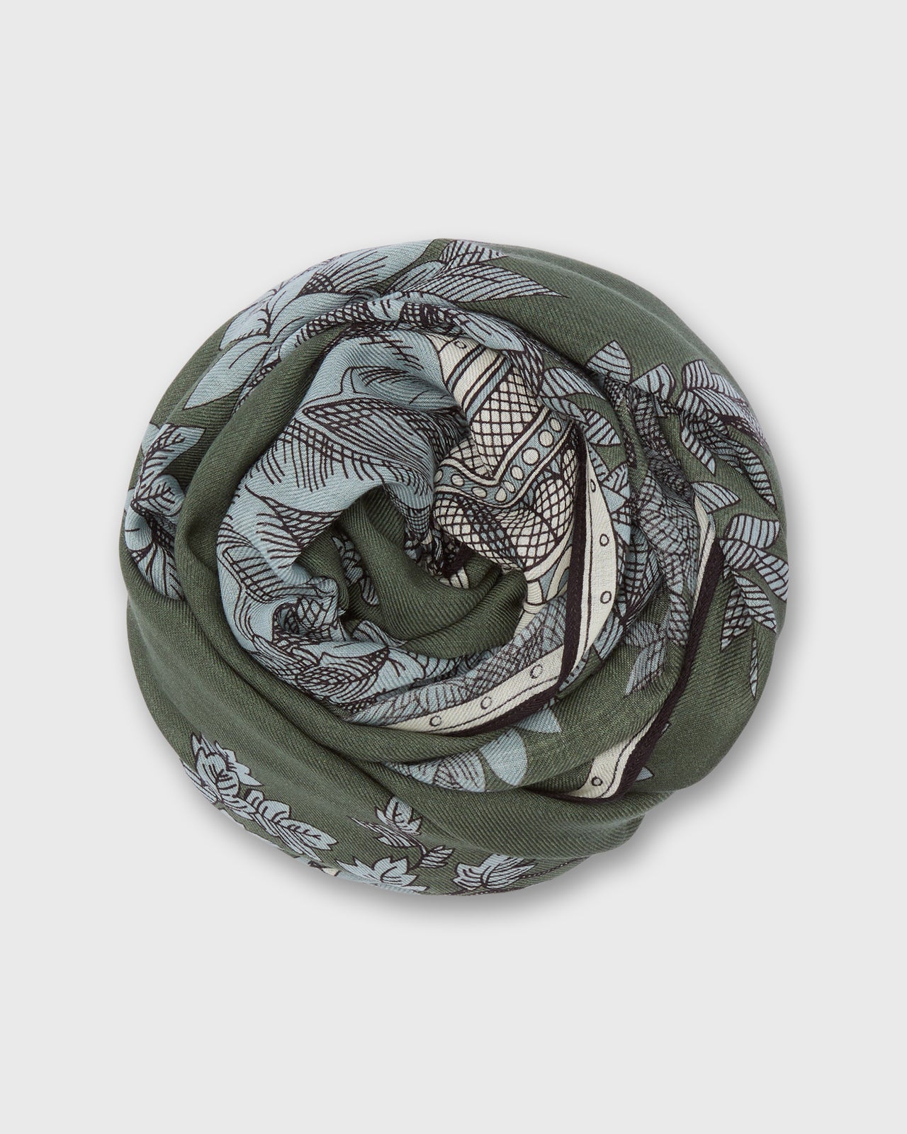 1889 Scarf in Khaki Wool