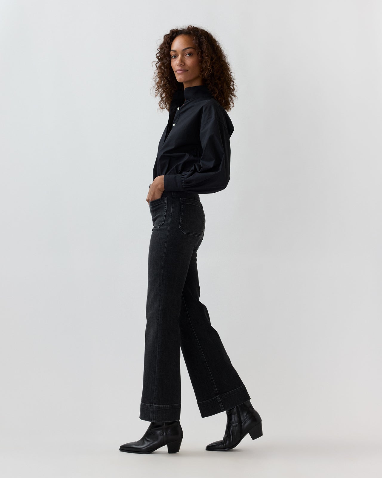 St Monica Jean in Washed Black