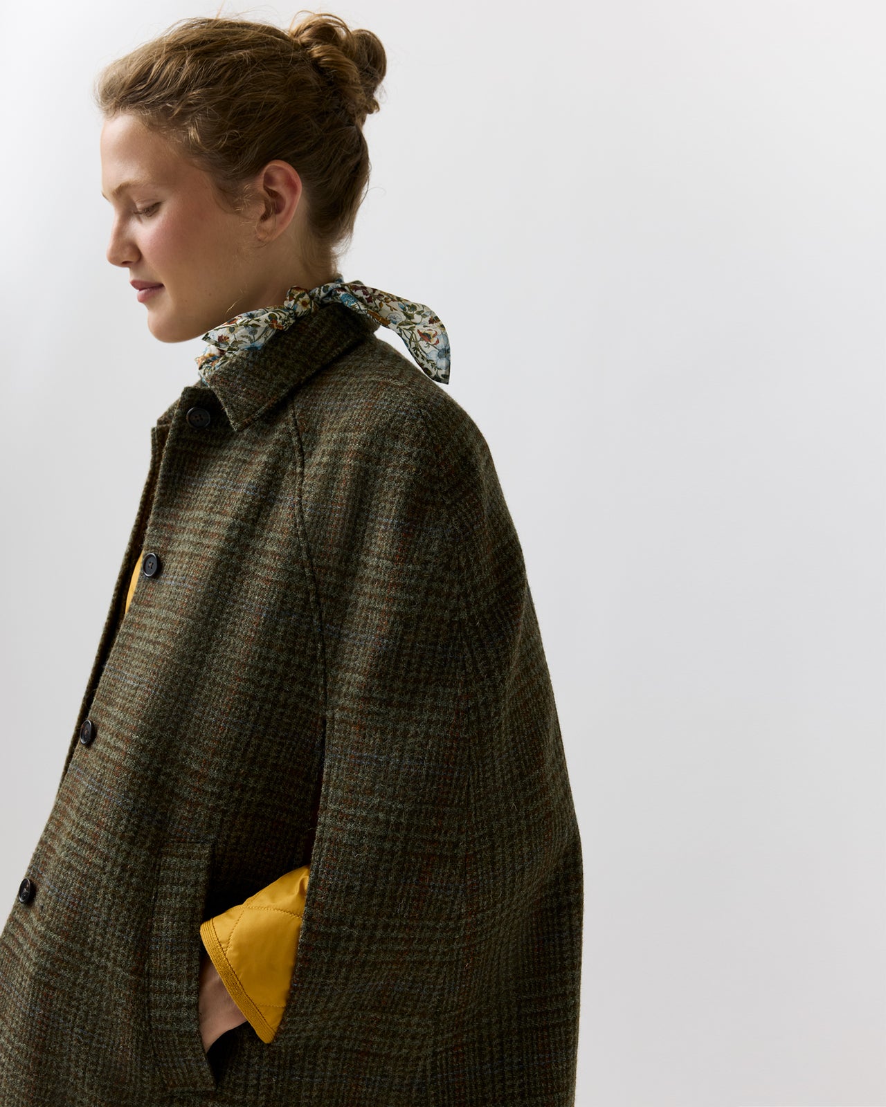 Anyway Scarf in Moss/Cerulean Rachel Liberty Fabric