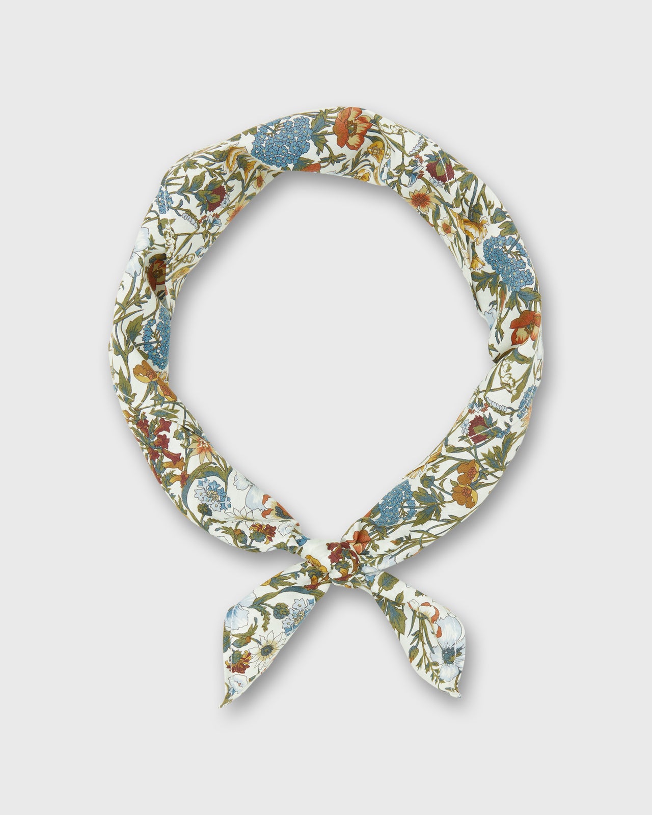 Anyway Scarf in Moss/Cerulean Rachel Liberty Fabric