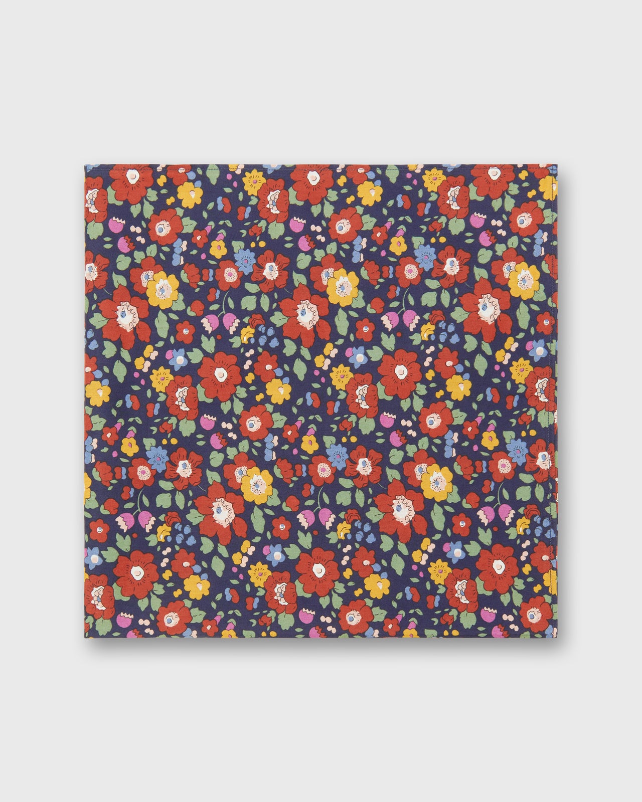 Anyway Scarf in Navy/Multi Betsy Meadow Liberty Fabric