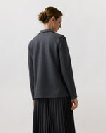 Load image into Gallery viewer, Stand Up Collar Blazer in Grey Melange
