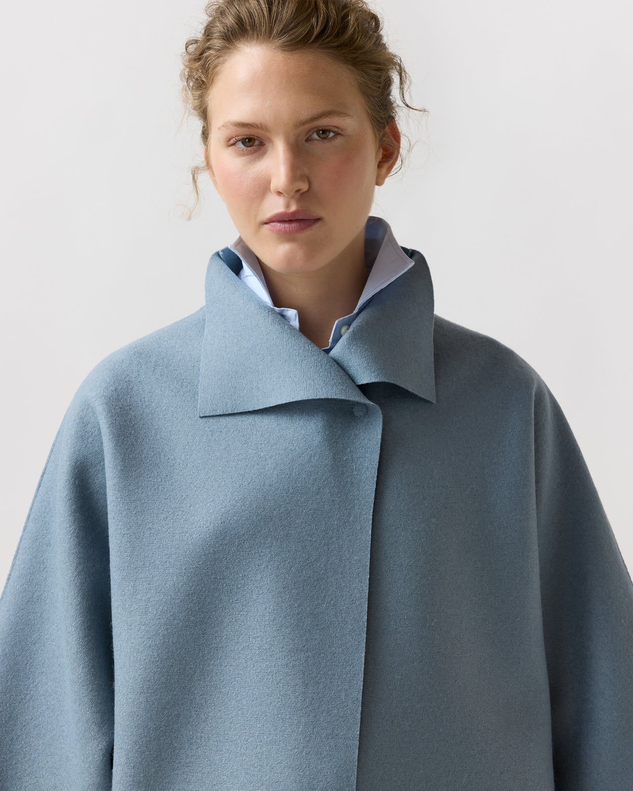 Kimono Coat in Mineral Grey