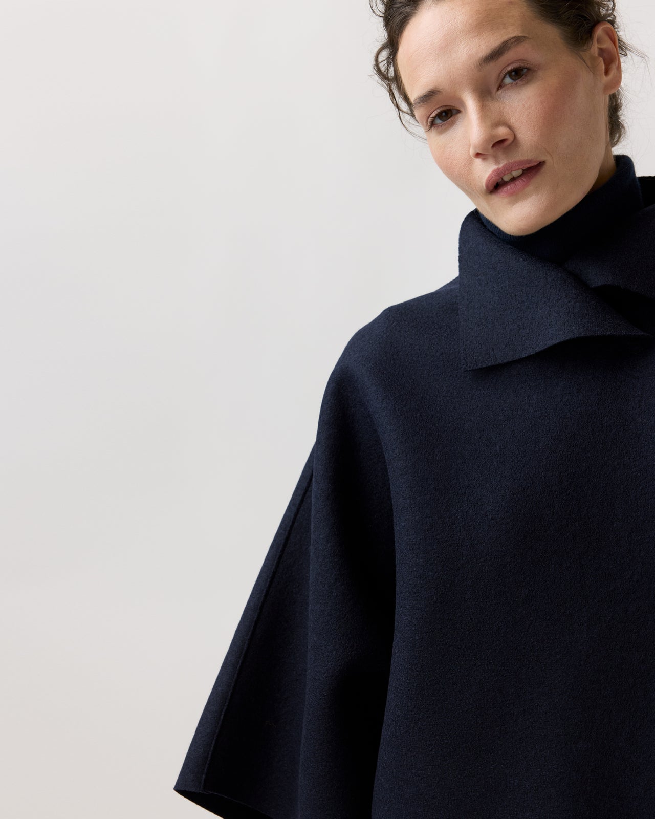 Kimono Coat in Navy Blue